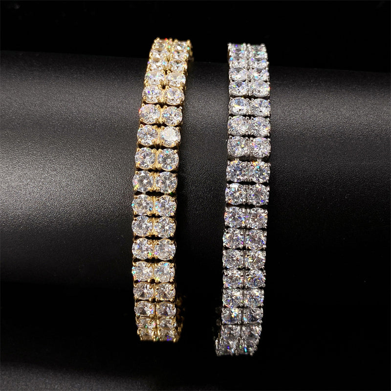 Classic Double Row Moissanite Tennis Bracelet