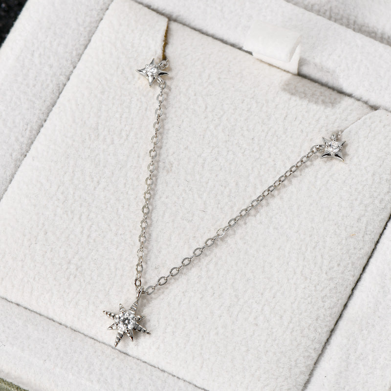 Lucky Star Dazzling Moissanite Necklace