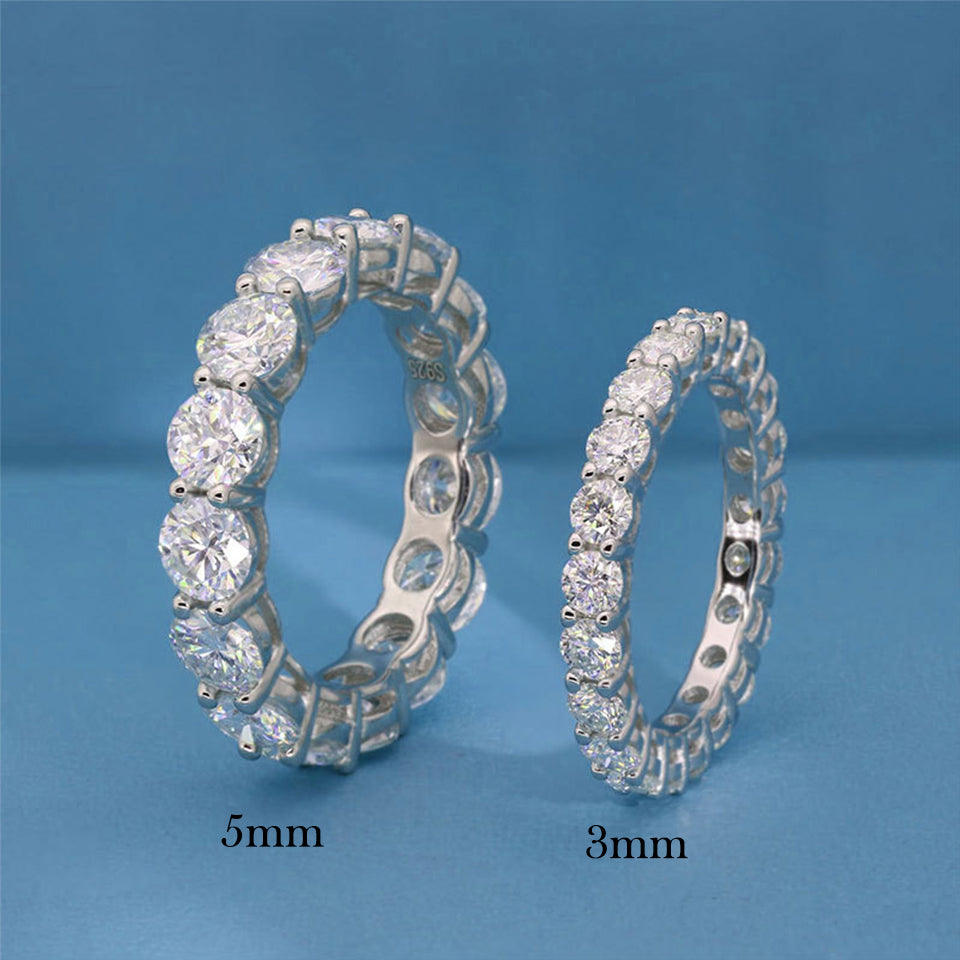 Eudora 925 Moissanite Row Ring