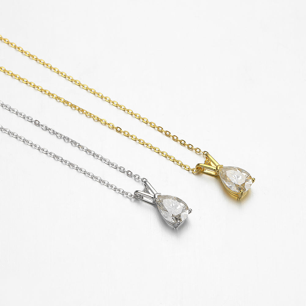 Orla Pear Moissanite Pendant Necklace