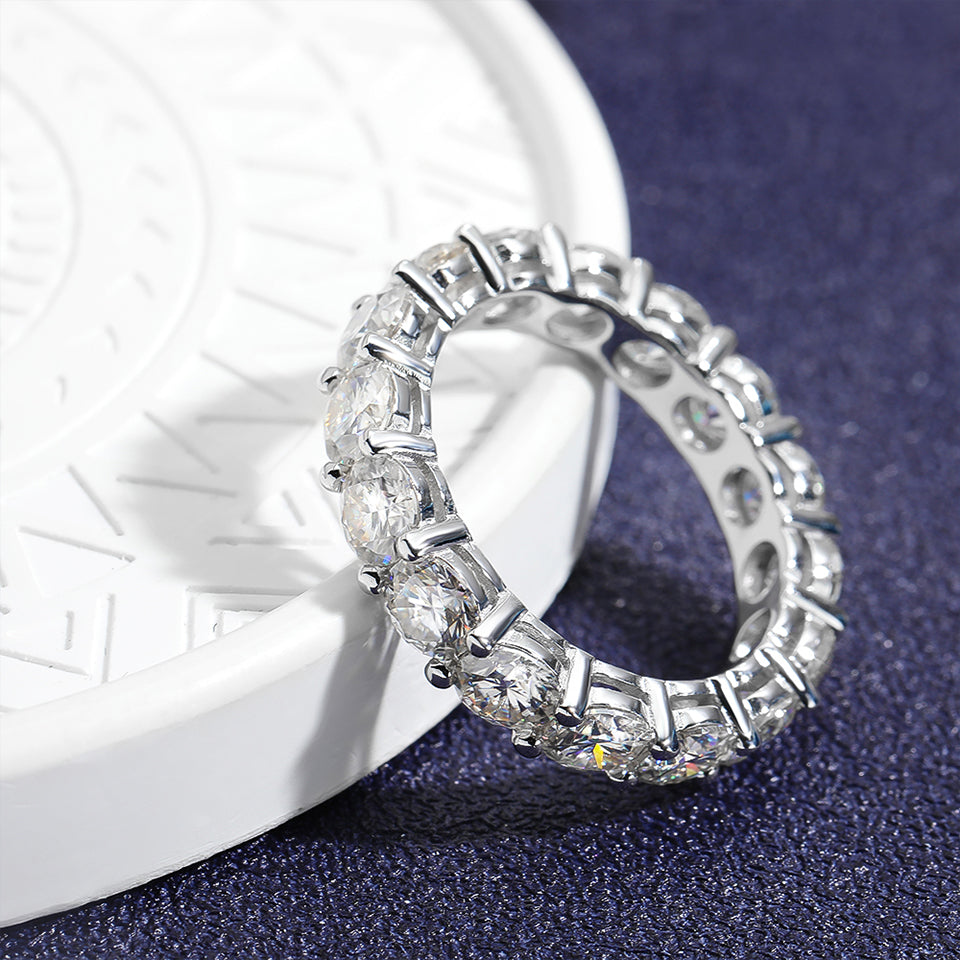 Eudora 925 Moissanite Row Ring