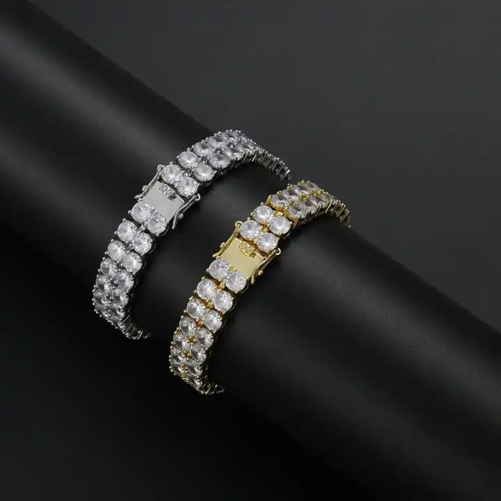 Classic Double Row Moissanite Tennis Bracelet
