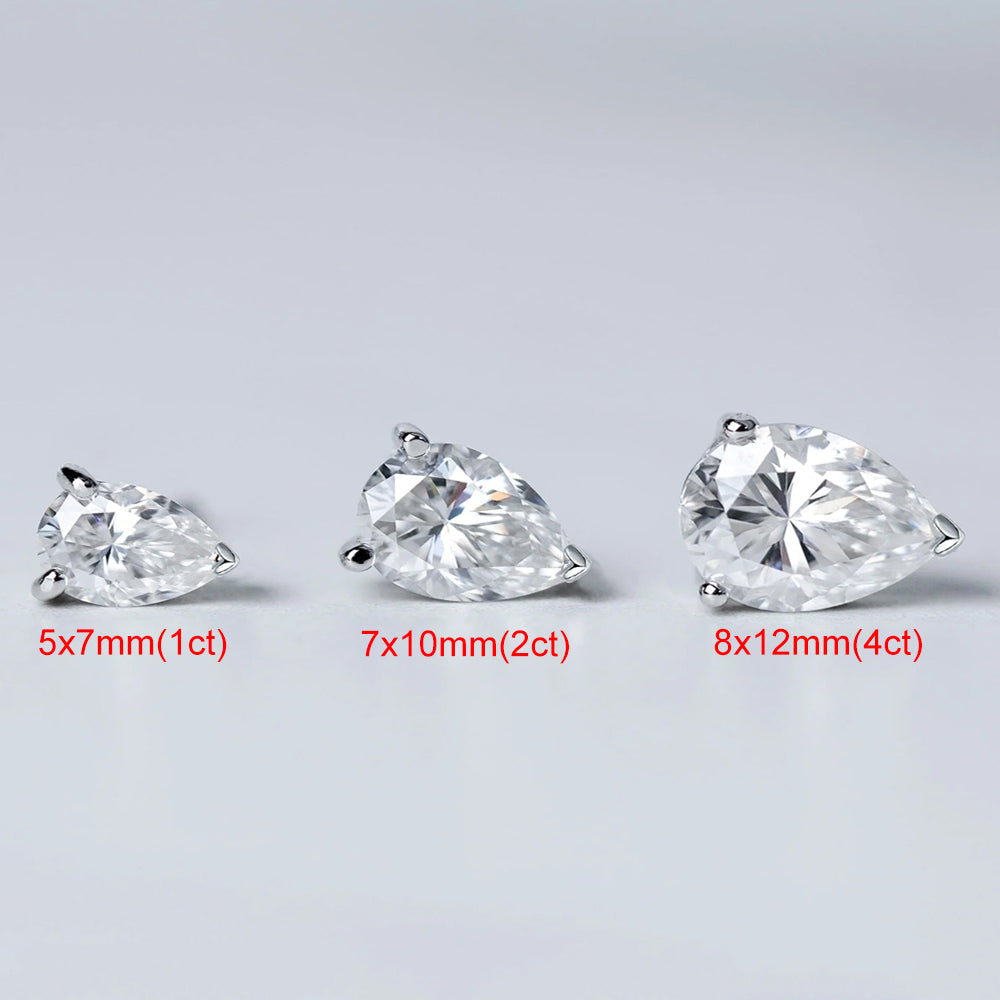 Aaliyah Pear Moissanite Earrings