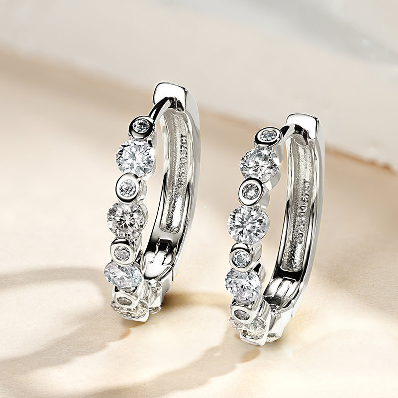 Lynn's Daily Moissanite Hoops Earrings