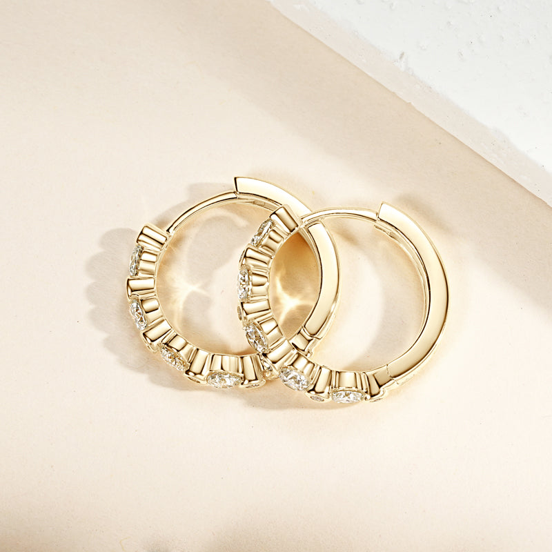 Lynn's Daily Moissanite Hoops Earrings