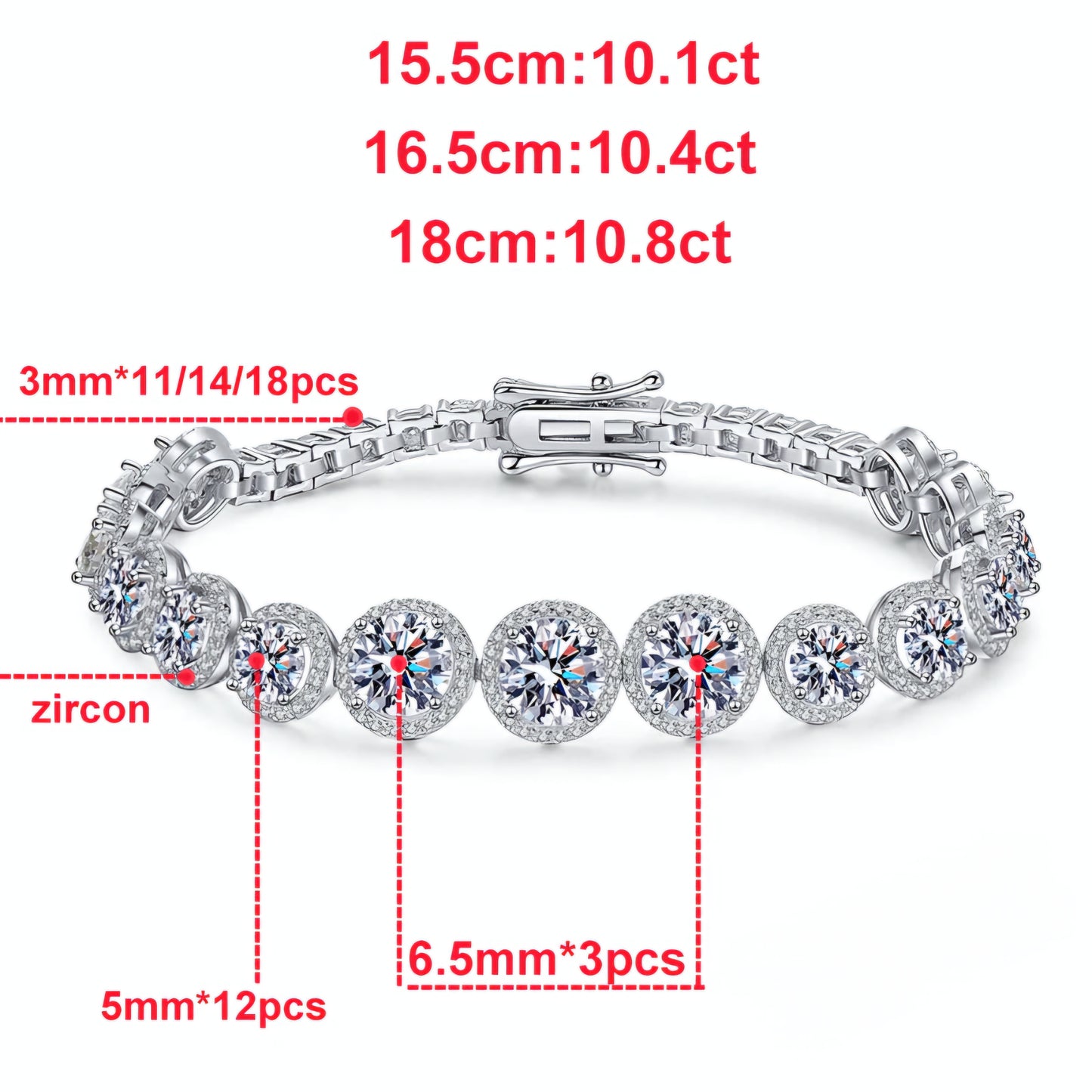 Luxury 925 Moissanite Tennis Bracelet