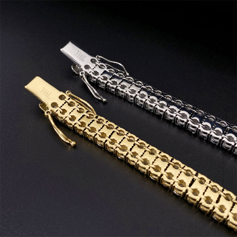 Classic Double Row Moissanite Tennis Bracelet