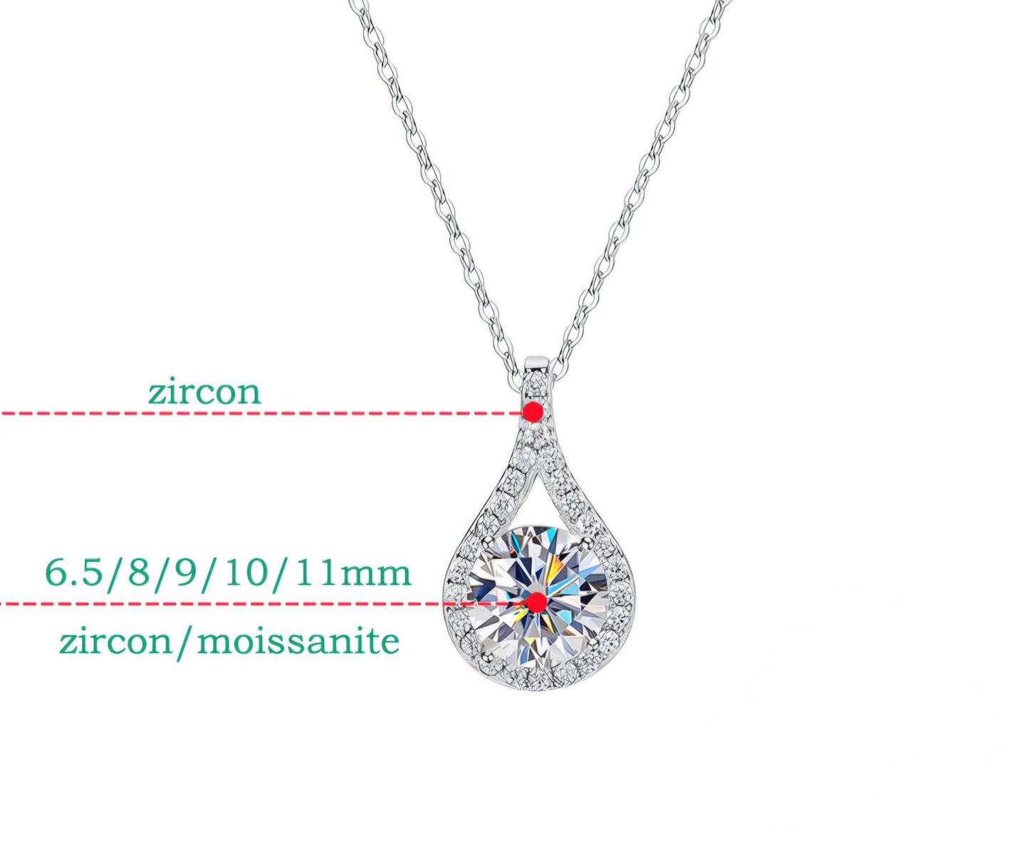 Sparkling Luxury Drop Necklace