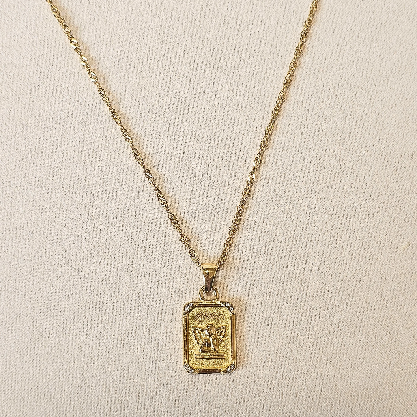 Cherub Charm with Angel Pendant Necklace