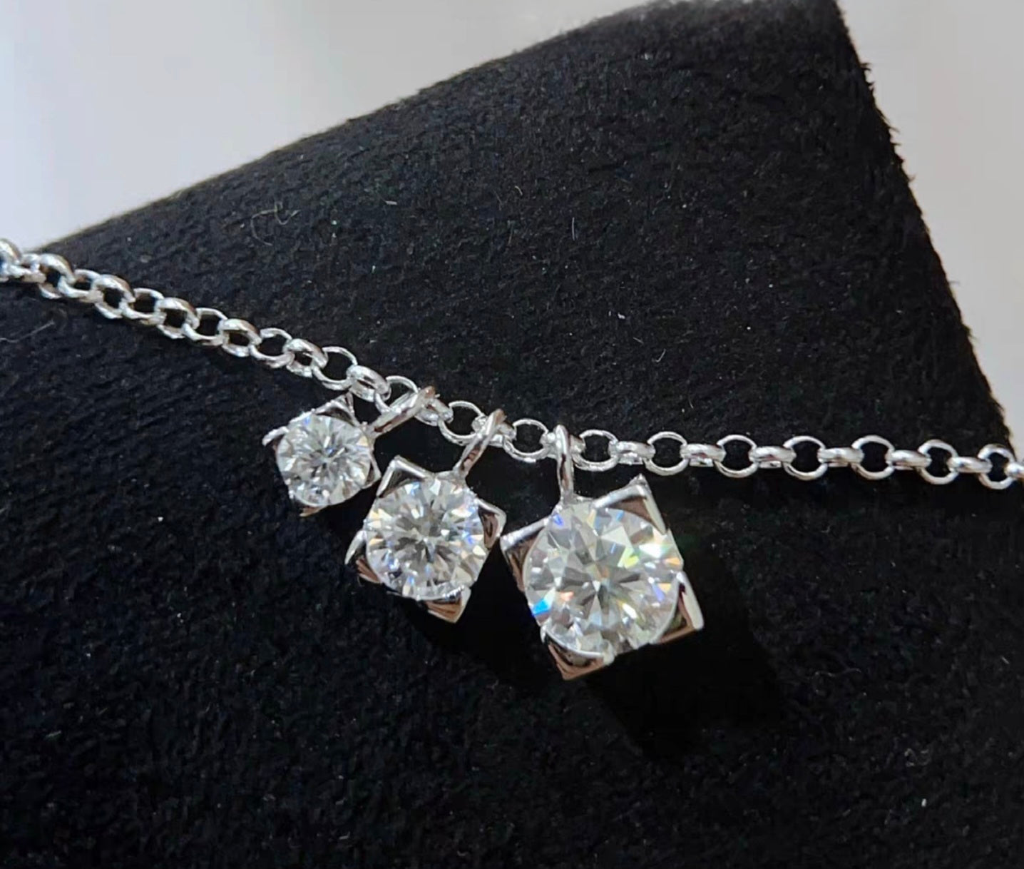 S925 0.9ct Moissanite necklace