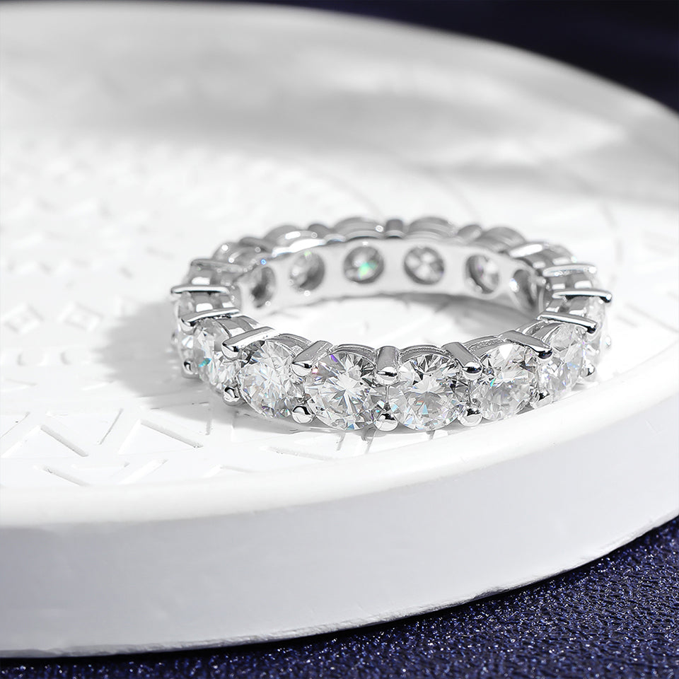 Eudora 925 Moissanite Row Ring