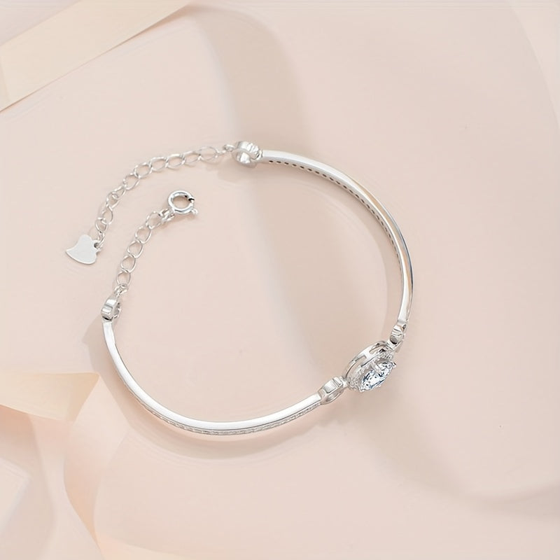 Halo Daily Jewelry 925 silver 1ct Moissanite Bracelet