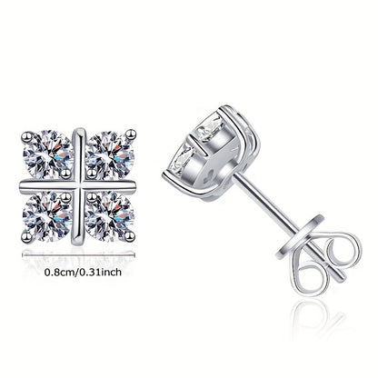 S925 Moissanite Stud Earrings