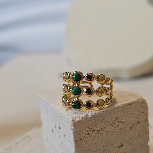 Vintage Malachite Statement Ring