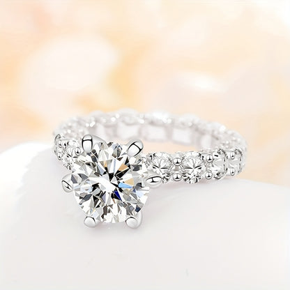 S925 4ct Moissanite Ring