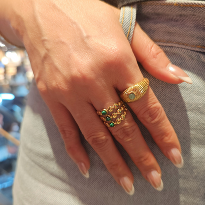 Vintage Malachite Statement Ring