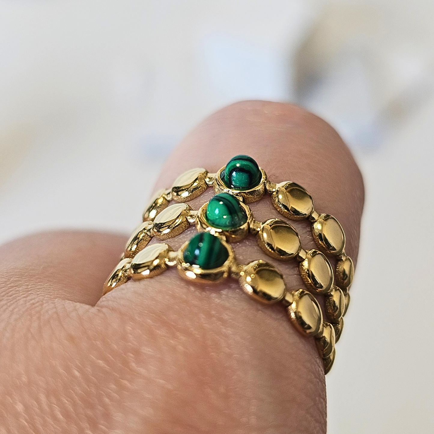 Vintage Malachite Statement Ring