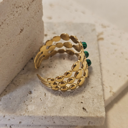 Vintage Malachite Statement Ring