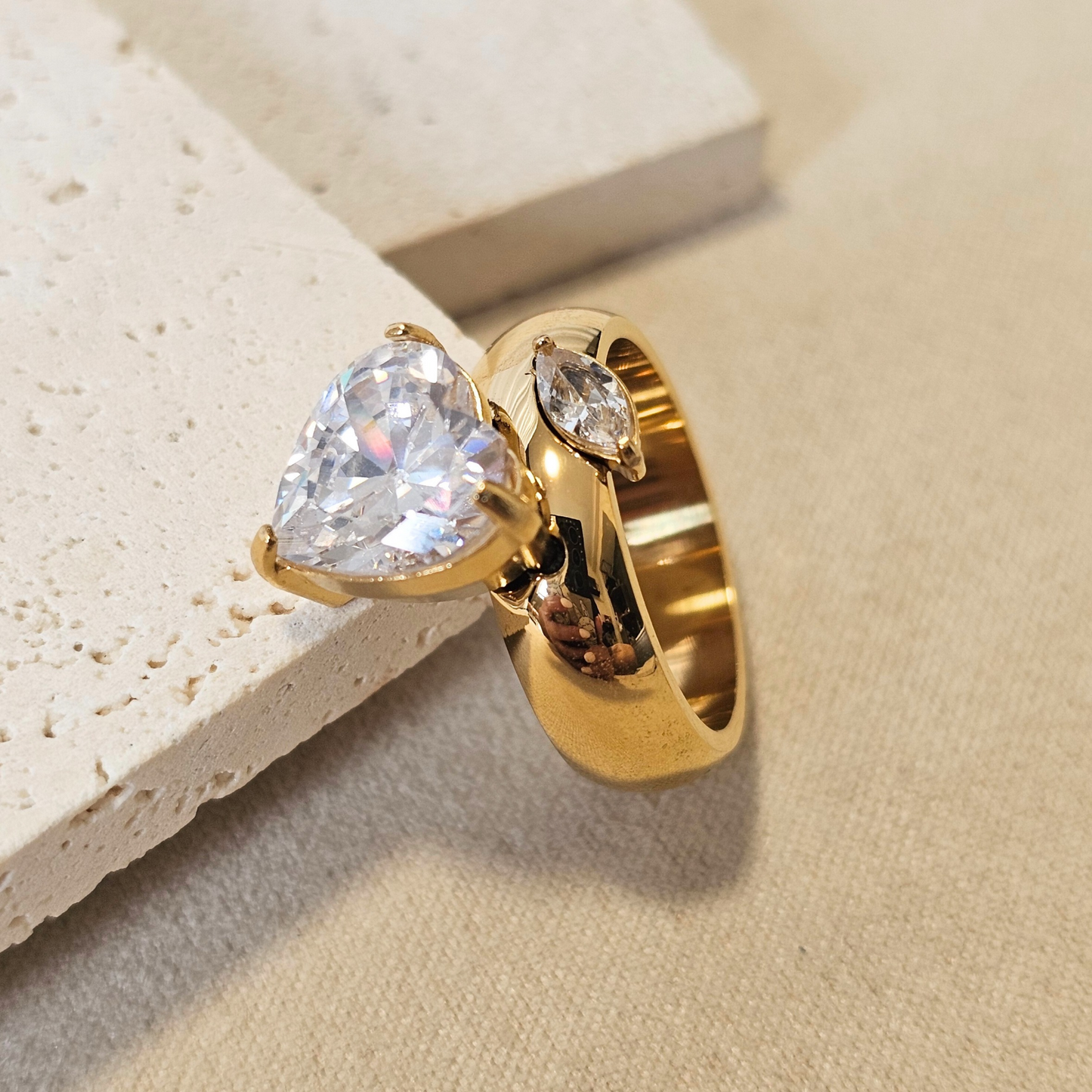 Chunky Heart Statement Ring
