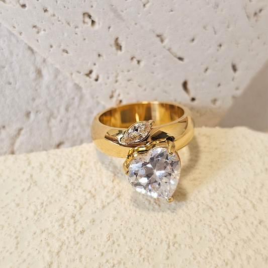 Chunky Heart Statement Ring