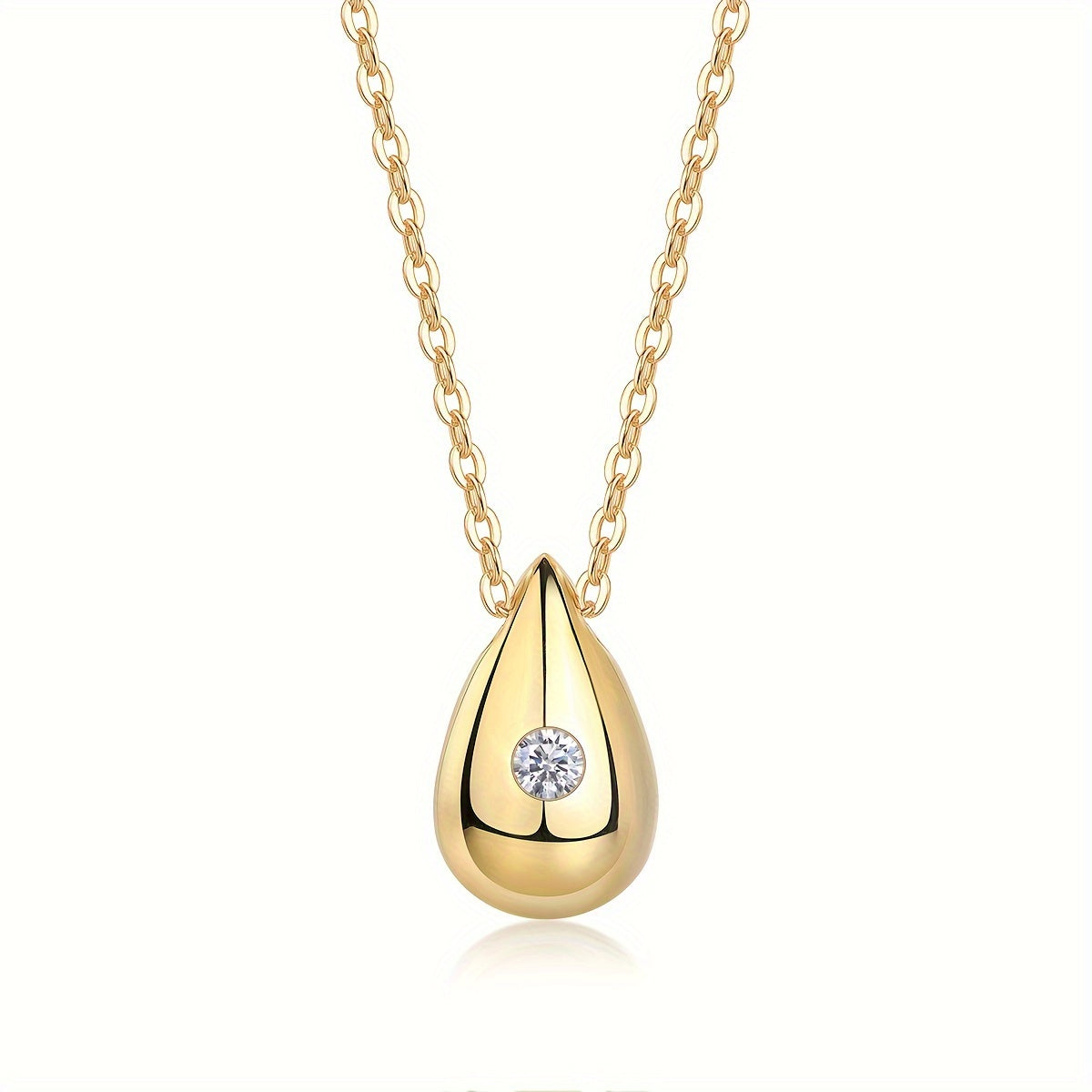 Elegant Teardrop Moissanite Pendant Necklace