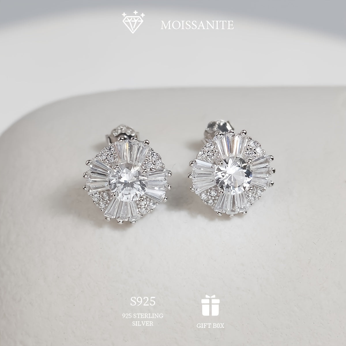 Bohemian Style Snowflake Zircon Stud Earrings