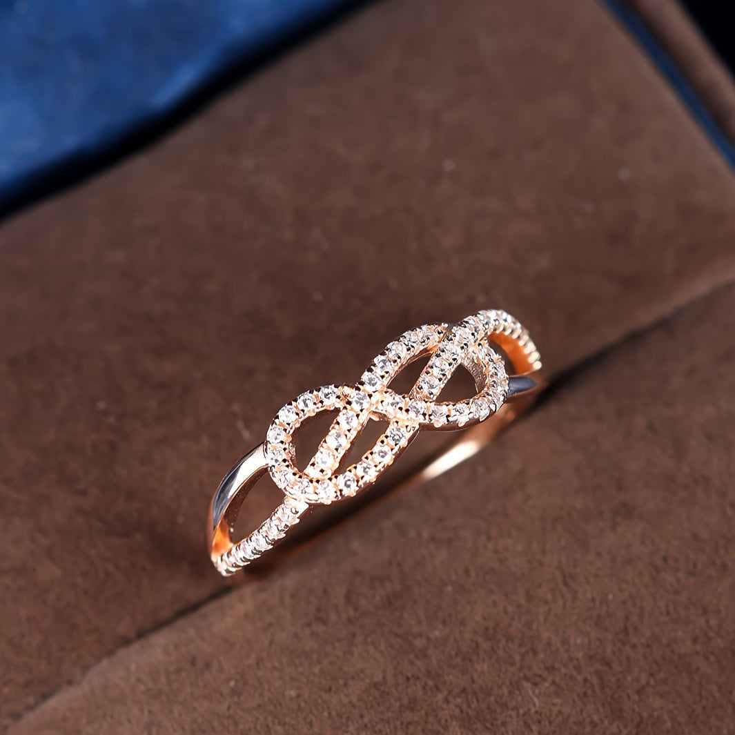 Infinity Daily Jewelry 925 Sterling Silver Zircon Ring