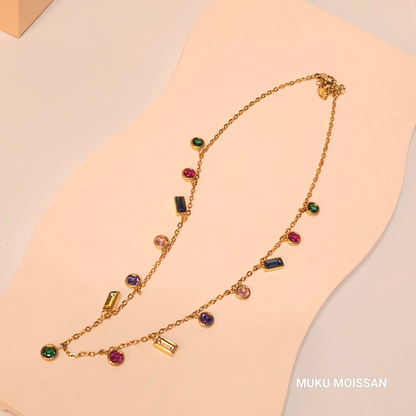 Boho Rainbow Cable Chain Necklace