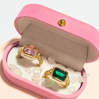 Vintage Zircon Twisted Band Ring