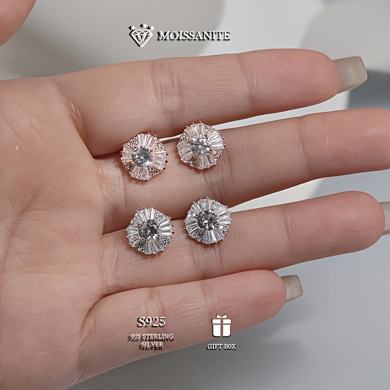 Bohemian Style Snowflake Zircon Stud Earrings