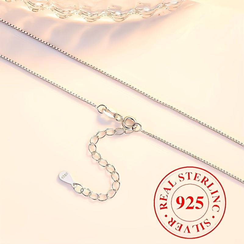 Simple 925 Sterling Silver Chain Necklace