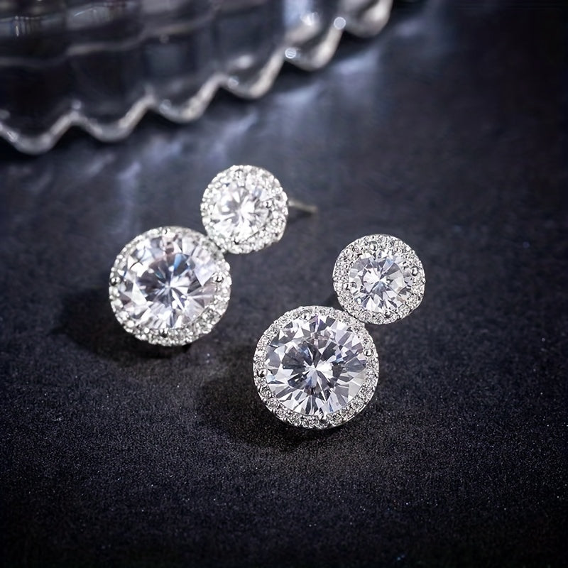 Luxury TCW 5ct Dazzling Moissanite Drop Earrings