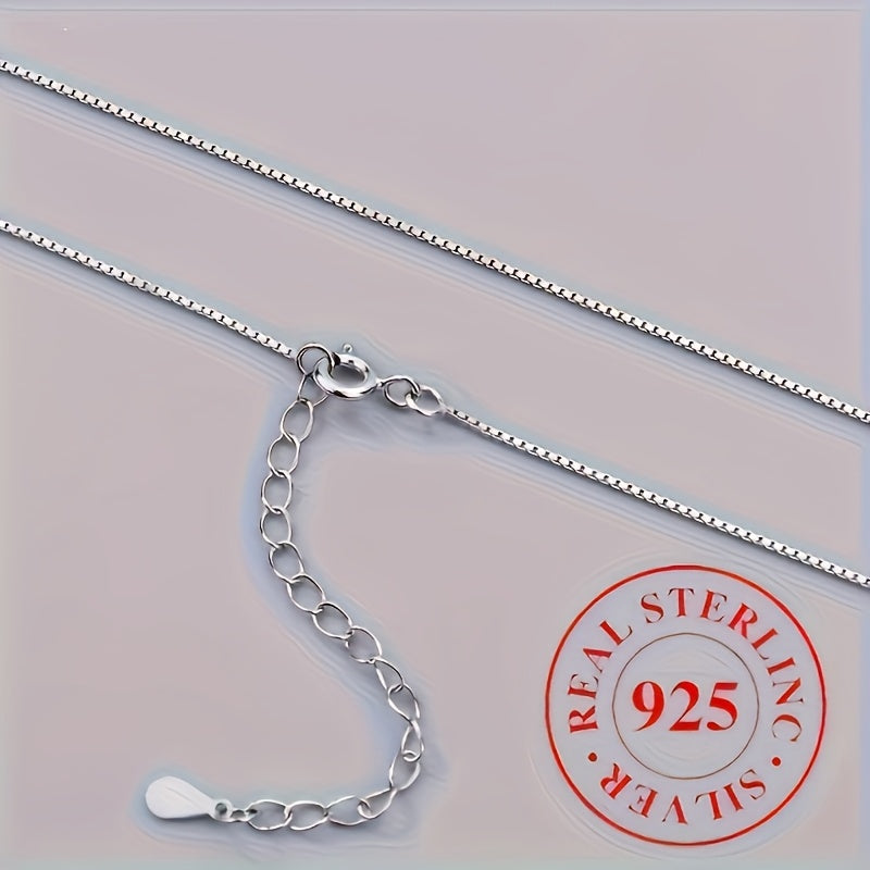 Simple 925 Sterling Silver Chain Necklace