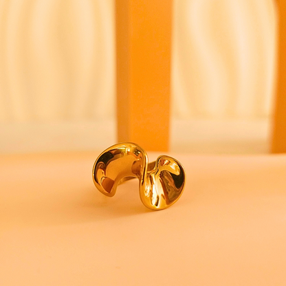 Lotus Band Ring in 18K Gold Plated