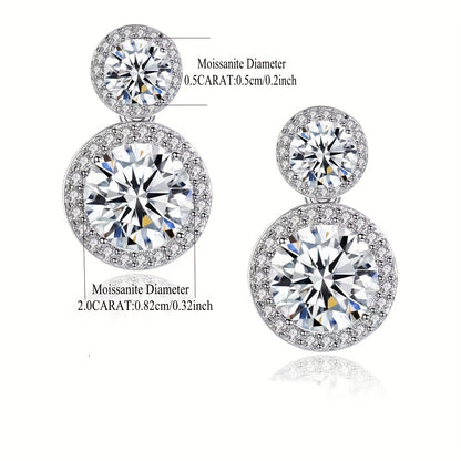 Luxury 5ct Moissanite Drop Earrings