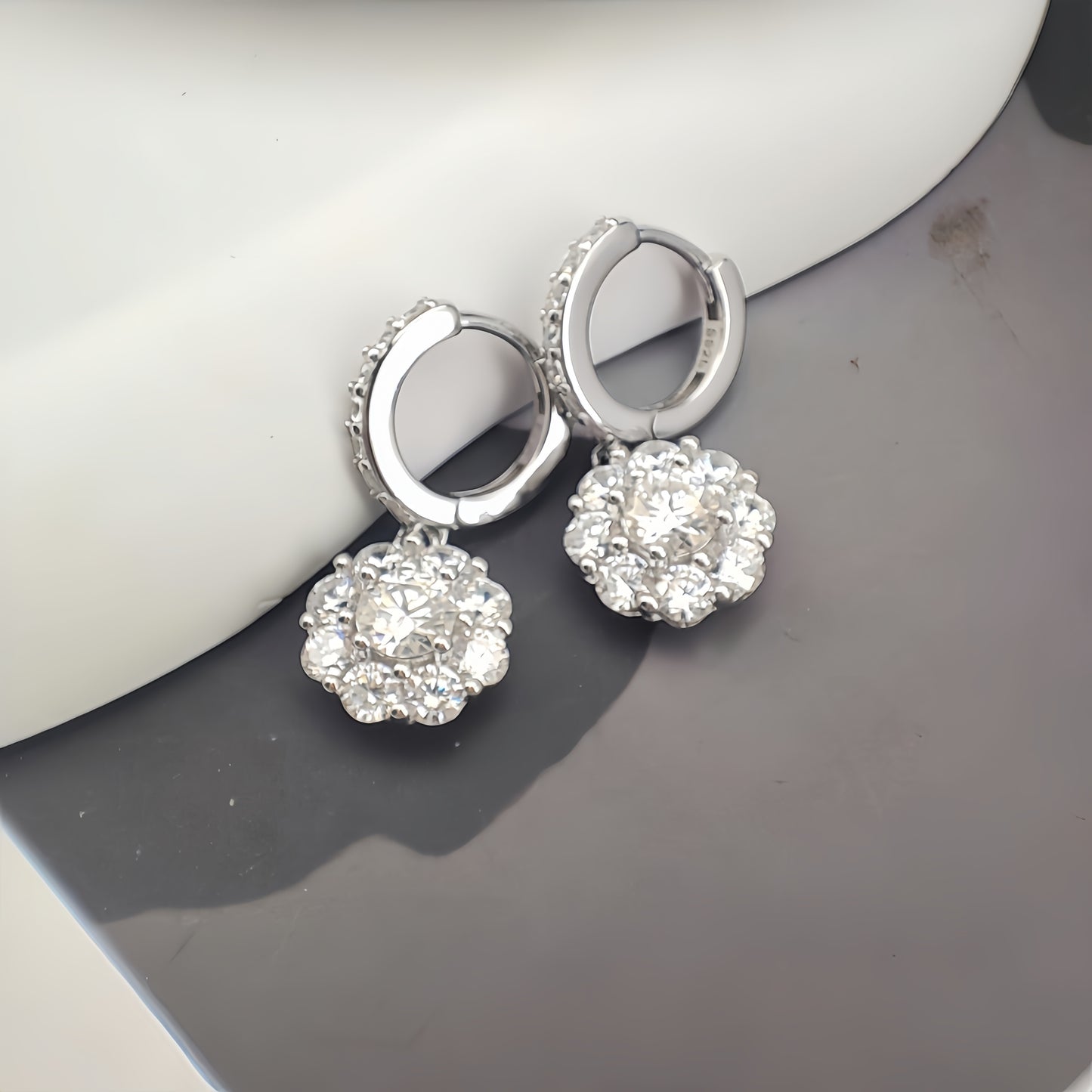 Elegant 0.5 Carat Moissanite Star Pendant Earrings