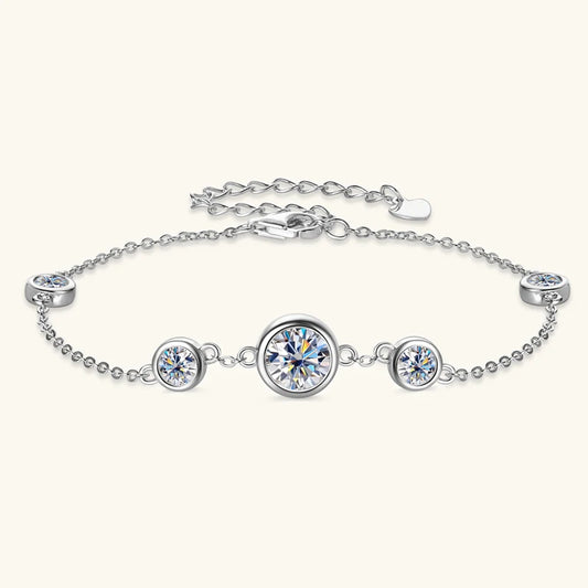 Bubble Gold Plated 925 Silver Moissanite Bracelets