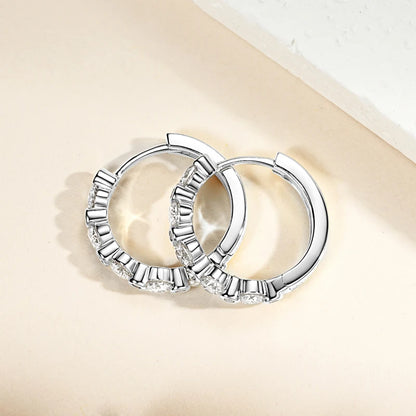 Lynn's Daily Moissanite Hoops Earrings
