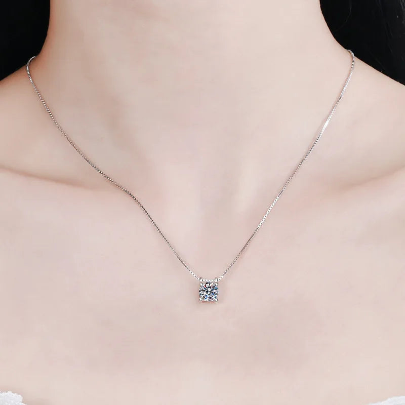 Daily Round Moissanite Pendant Necklace