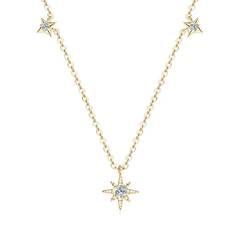 Lucky Star Dazzling Moissanite Necklaces