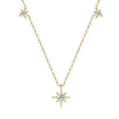 Lucky Star Dazzling Moissanite Necklace