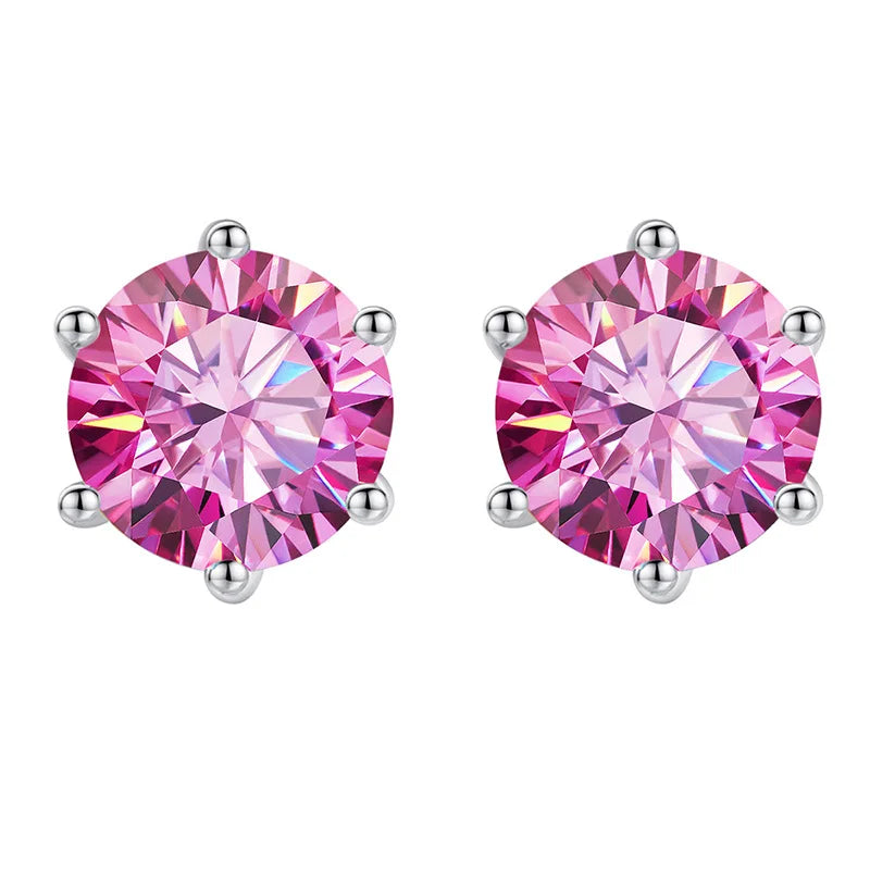 Daily Jewelry Classic 0.5-2CT Moissanite Studs Earrings