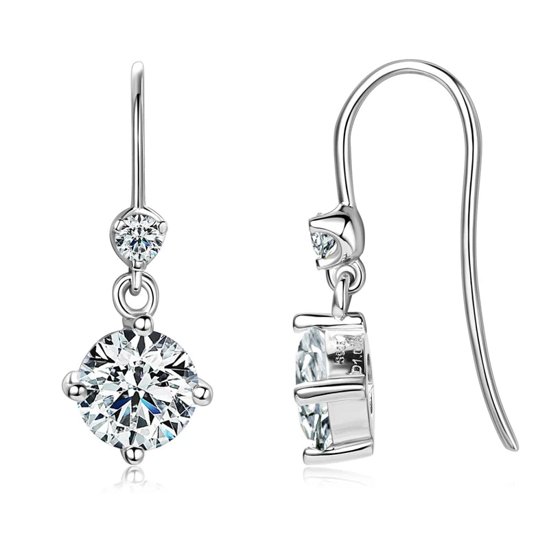 Lynn's Ohrringe Silber Moissanite Drop Earrings