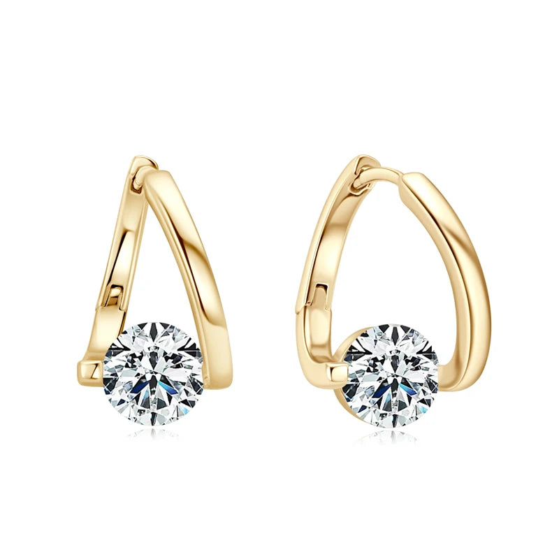 Geraldine's Fashion Daily Moissanite Hoop Earrings