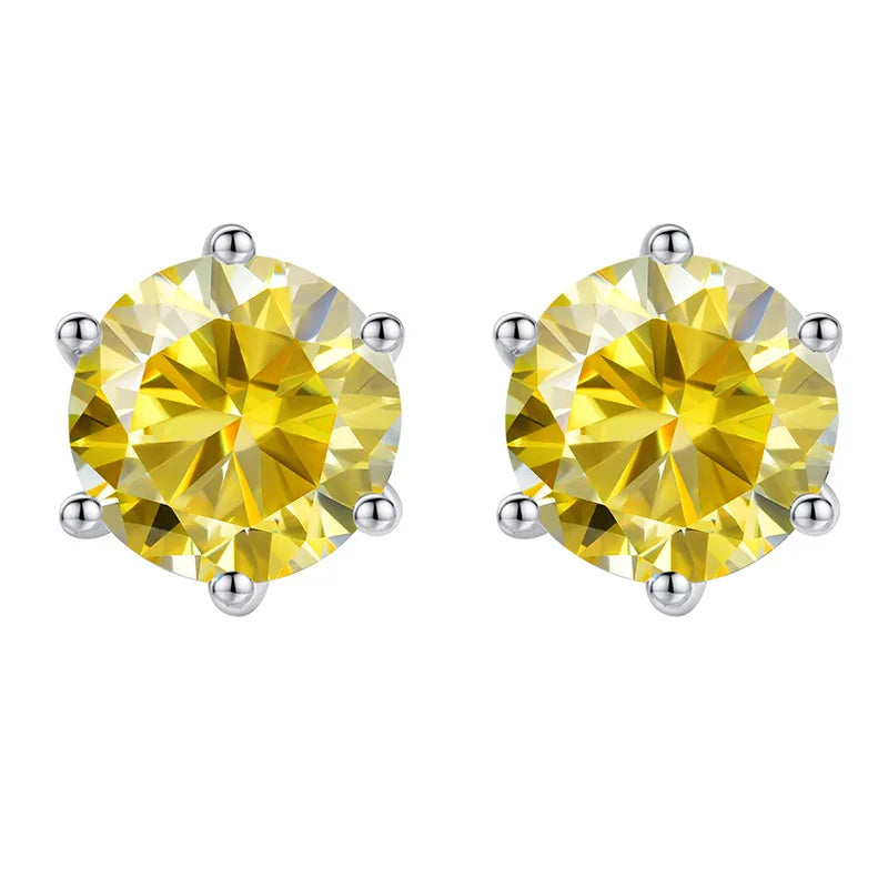 Daily Jewelry Classic 0.5-2CT Moissanite Studs Earrings