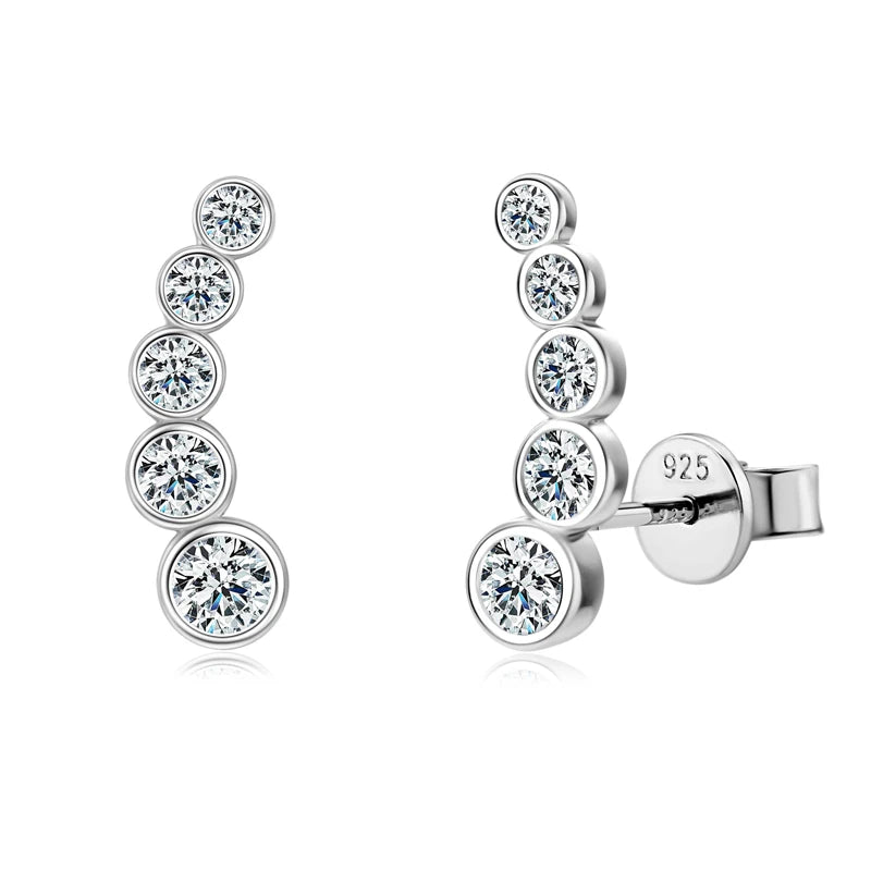 Geraldine's Daily Round Moissanite Studs Earrings