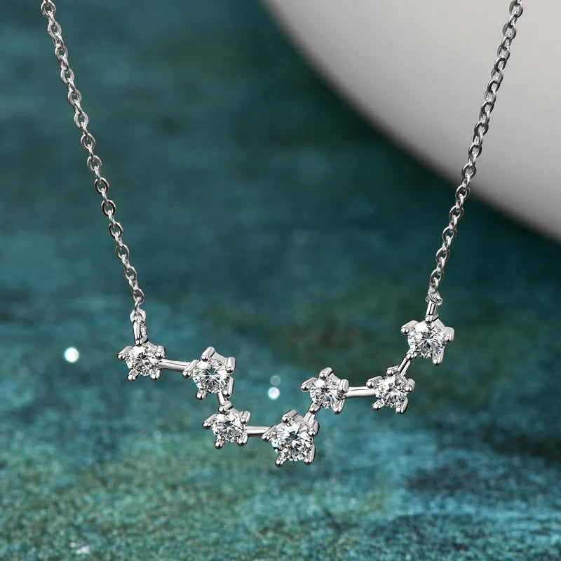 Geraldine's Moissanite Dipper Pendant Necklaces