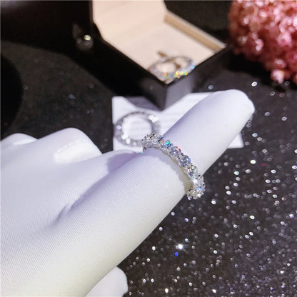 925 Moissanite Row Ring