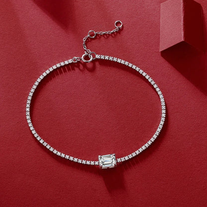 Emerald 925 Moissanite Tennis Bracelet