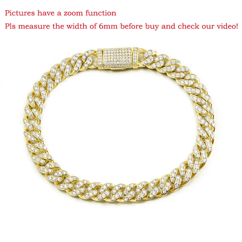 Hip Hop Cuban Classic Chain Zircon Bracelet